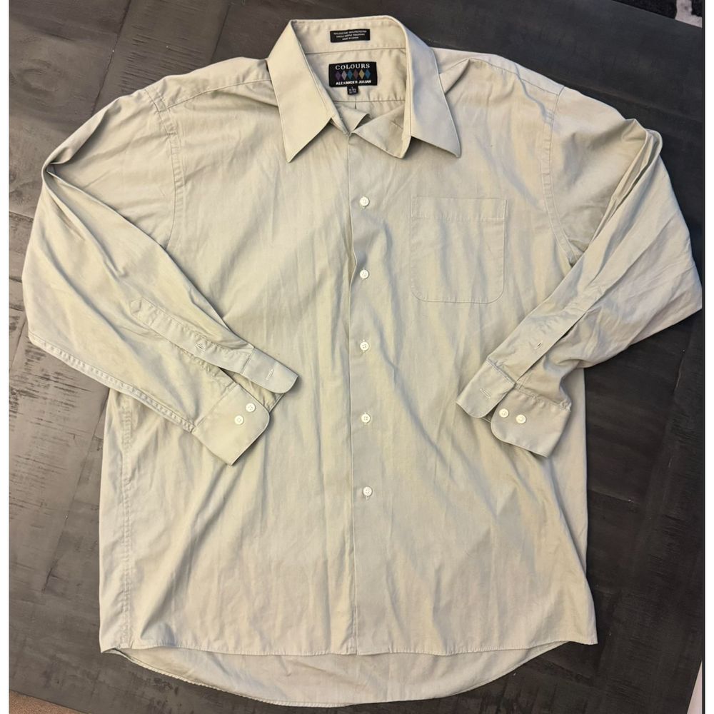 Men's Alexander Julian Colours Long Sleeve Button Up - Sz L